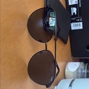 Quay Australia Black Aviator Sunglasses